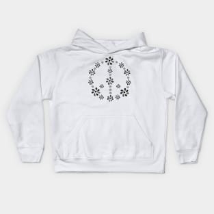 Peace Symbol Flowers Kids Hoodie